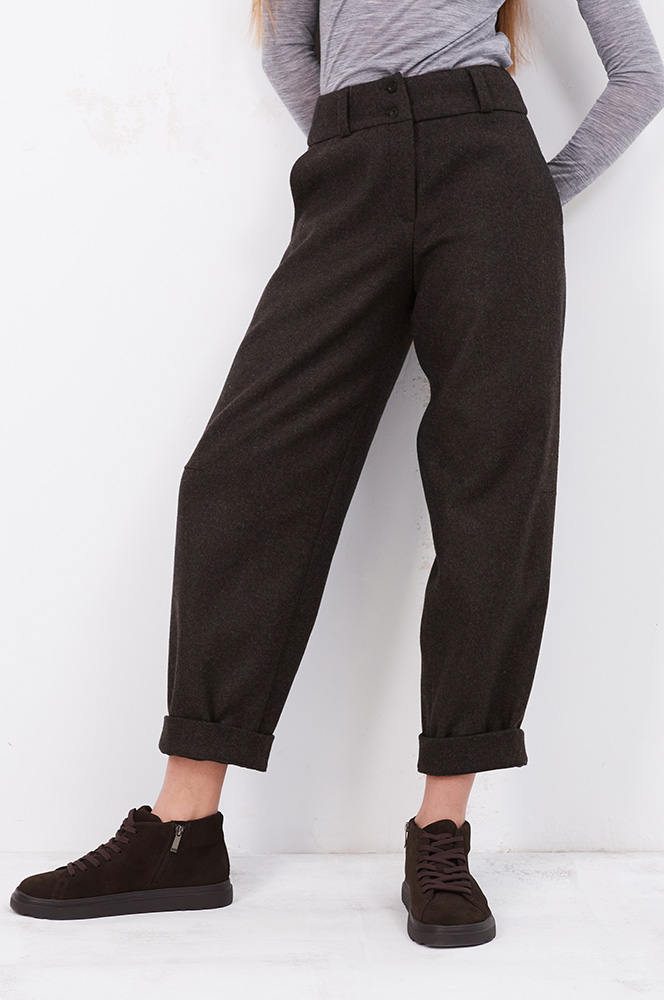 Штани балон на підкладці брунатний 3 (БР 89/3)